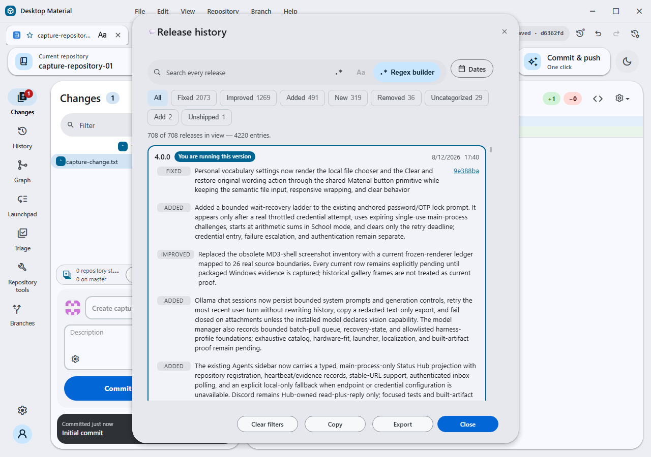 Desktop Material screenshot changelog-viewer-controls-20260822.png. The Feature Gallery records no alt text and no caption describing this frame.