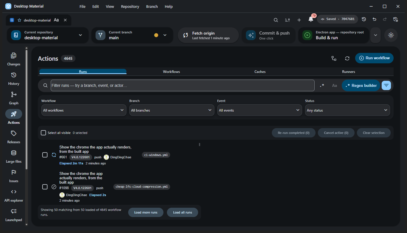 Desktop Material screenshot classic-chrome-actions.png. The Feature Gallery records no alt text and no caption describing this frame.