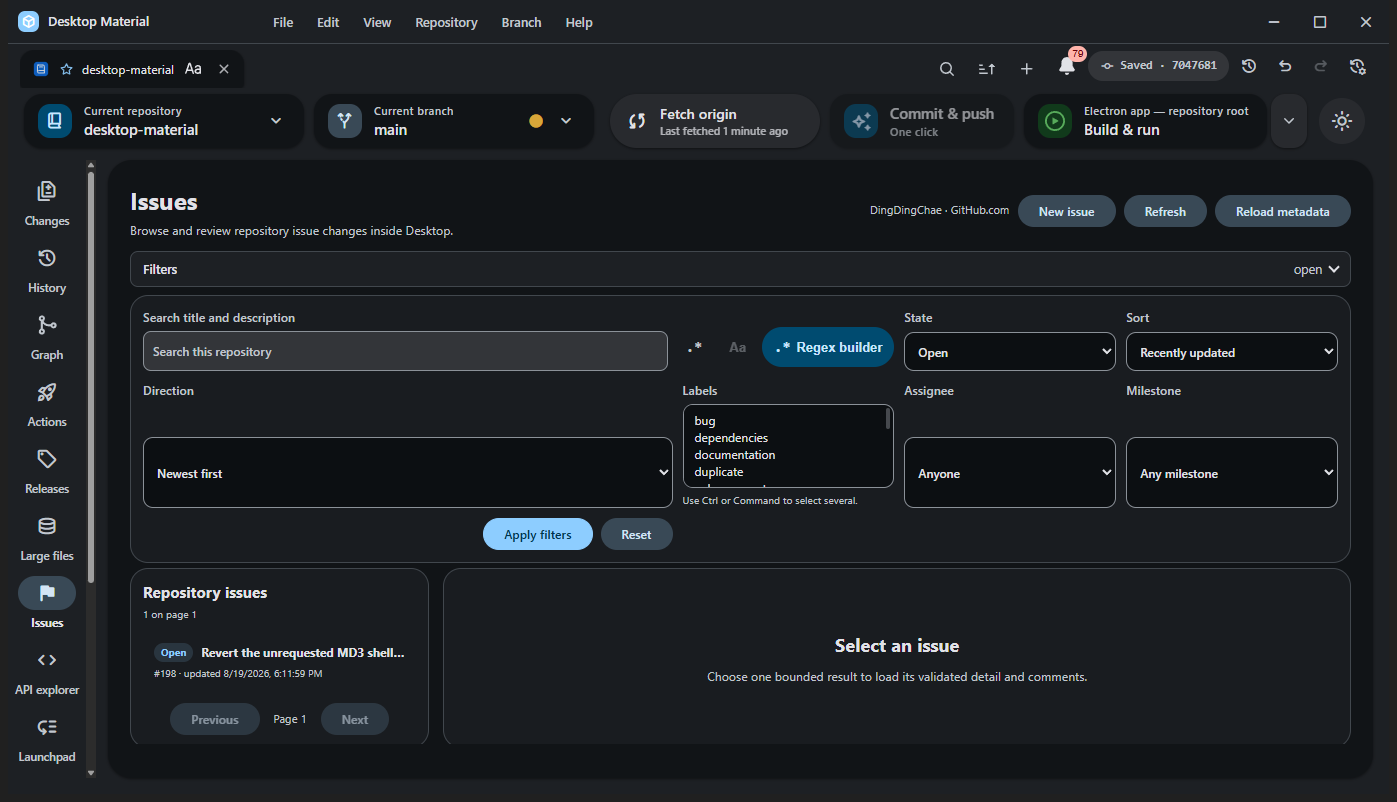 Desktop Material screenshot classic-chrome-issues.png. The Feature Gallery records no alt text and no caption describing this frame.