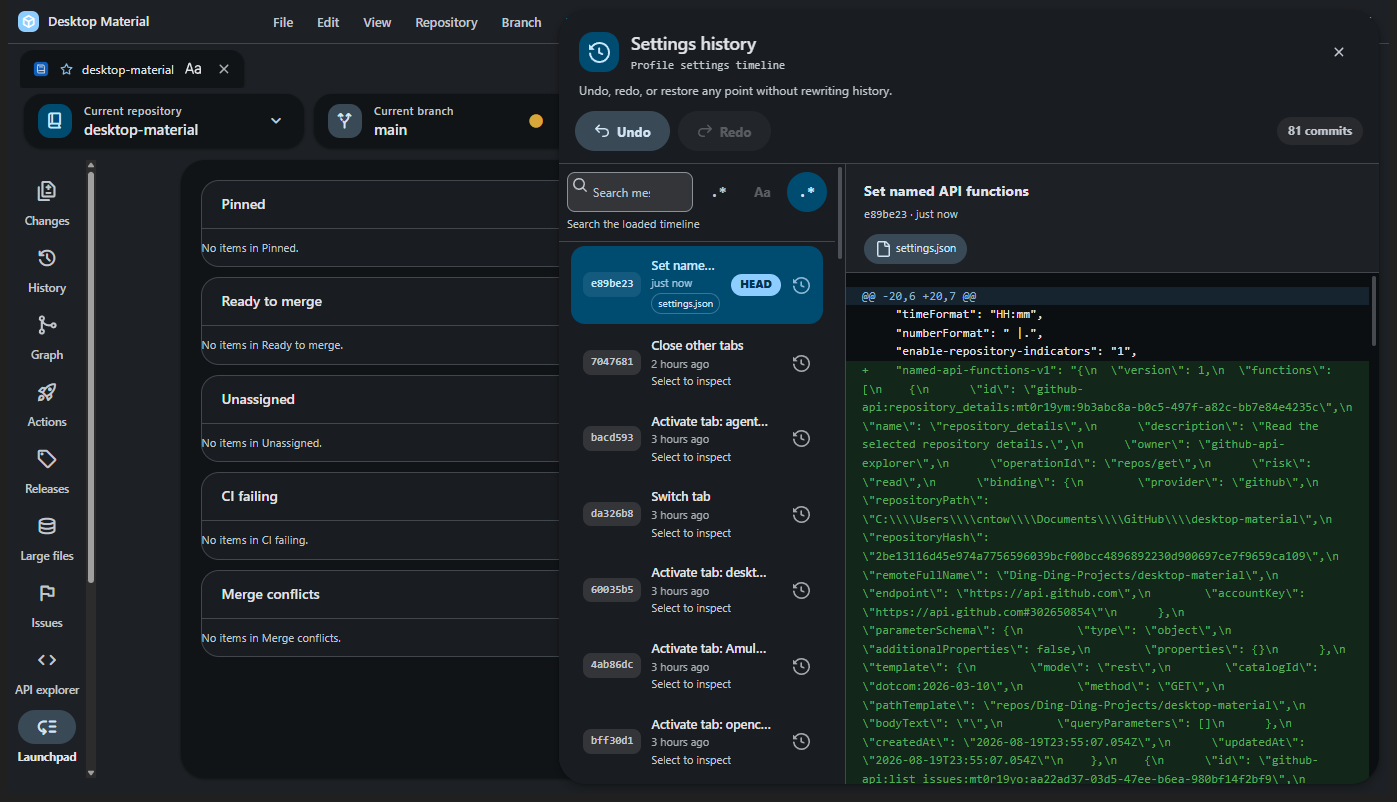 Desktop Material screenshot classic-chrome-settings-history.png. The Feature Gallery records no alt text and no caption describing this frame.