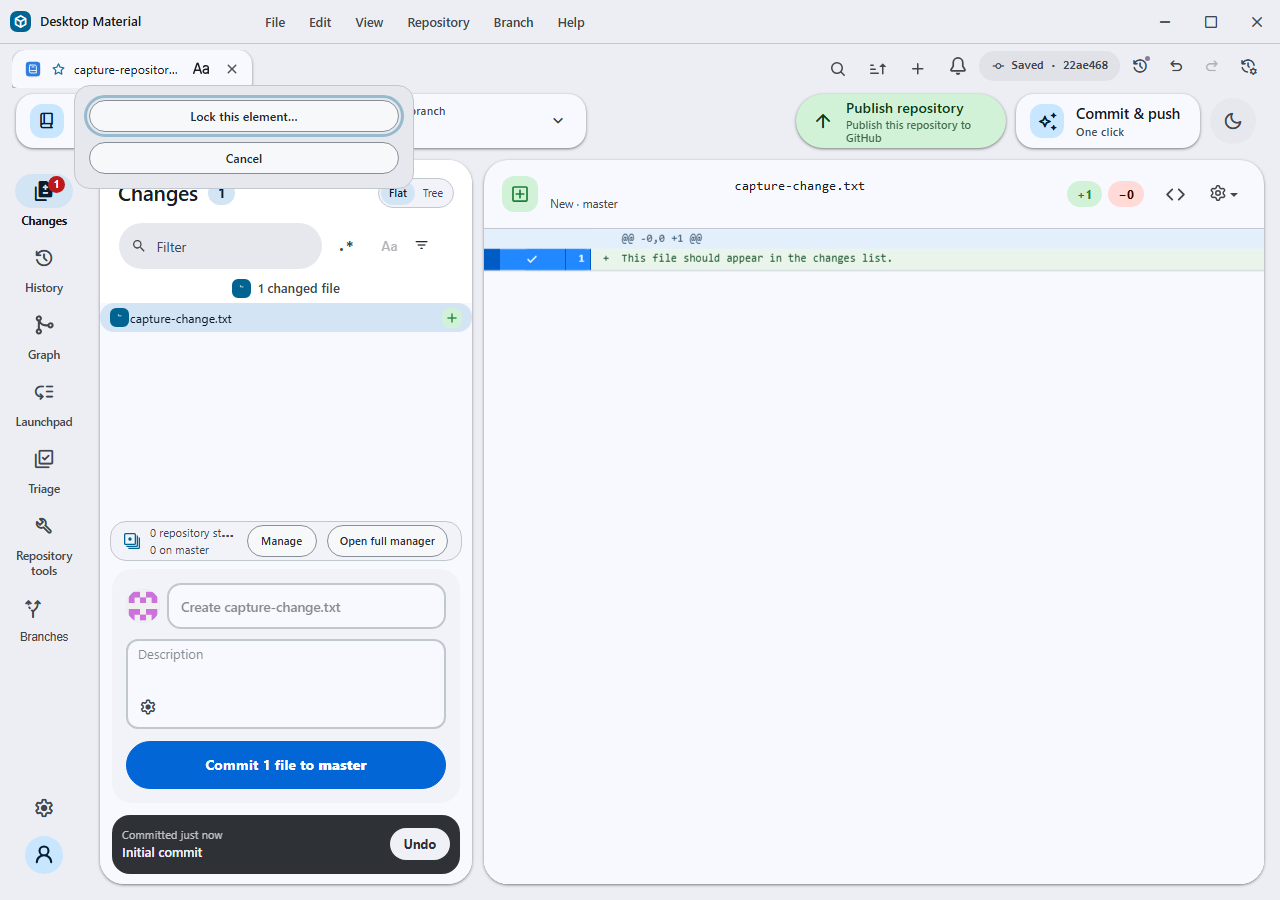 Desktop Material screenshot lock-creation-menu-material-buttons-20260822.png. The Feature Gallery records no alt text and no caption describing this frame.