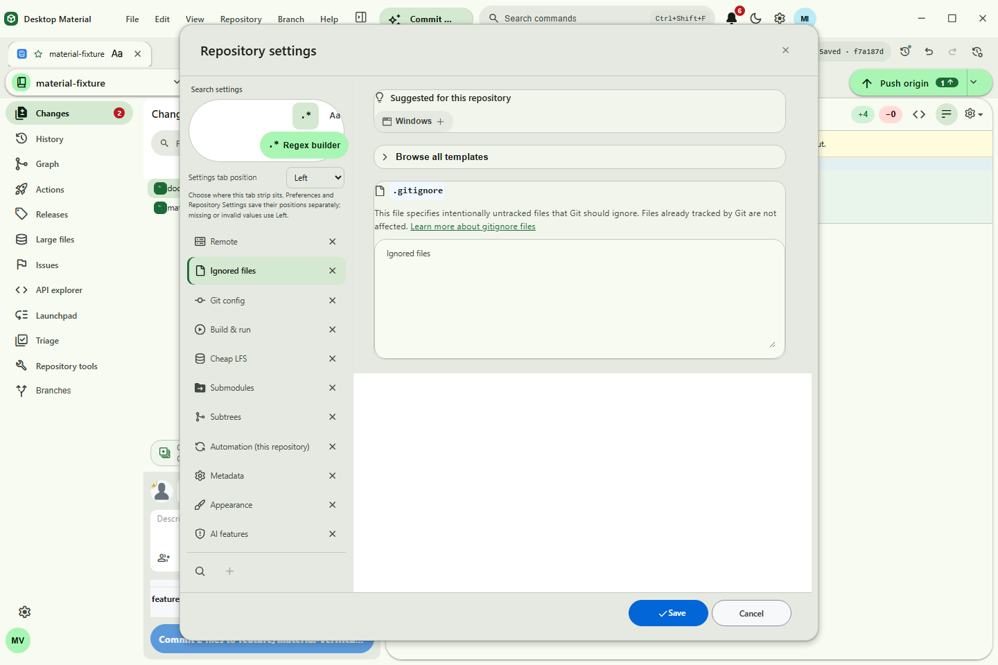 Gitignore template manager