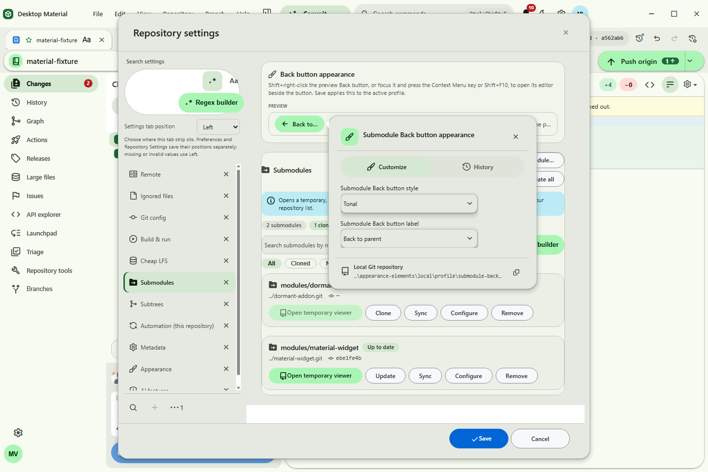Repository submodule management and reviewed update actions