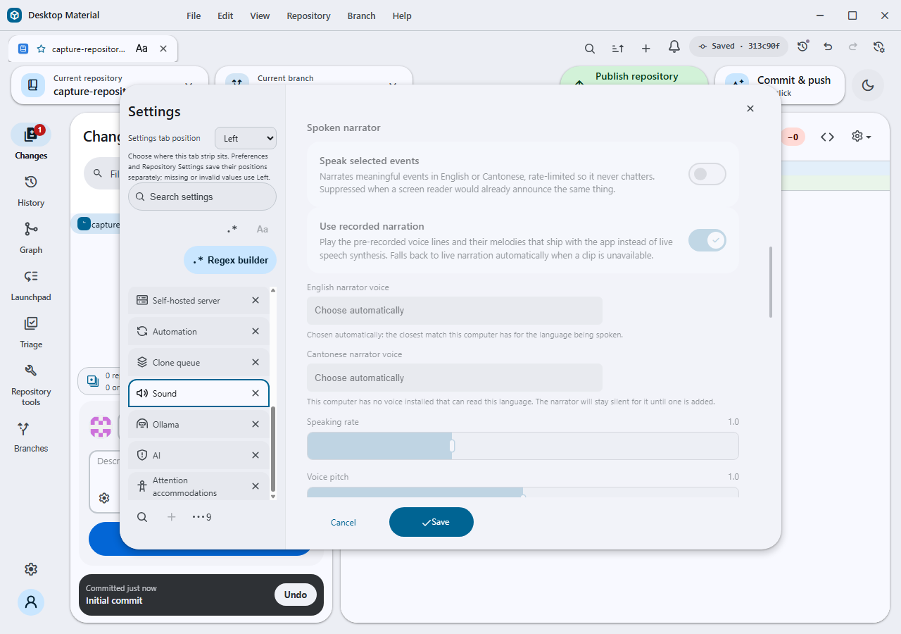 Desktop Material screenshot sound-settings-selects-20260822.png. The Feature Gallery records no alt text and no caption describing this frame.